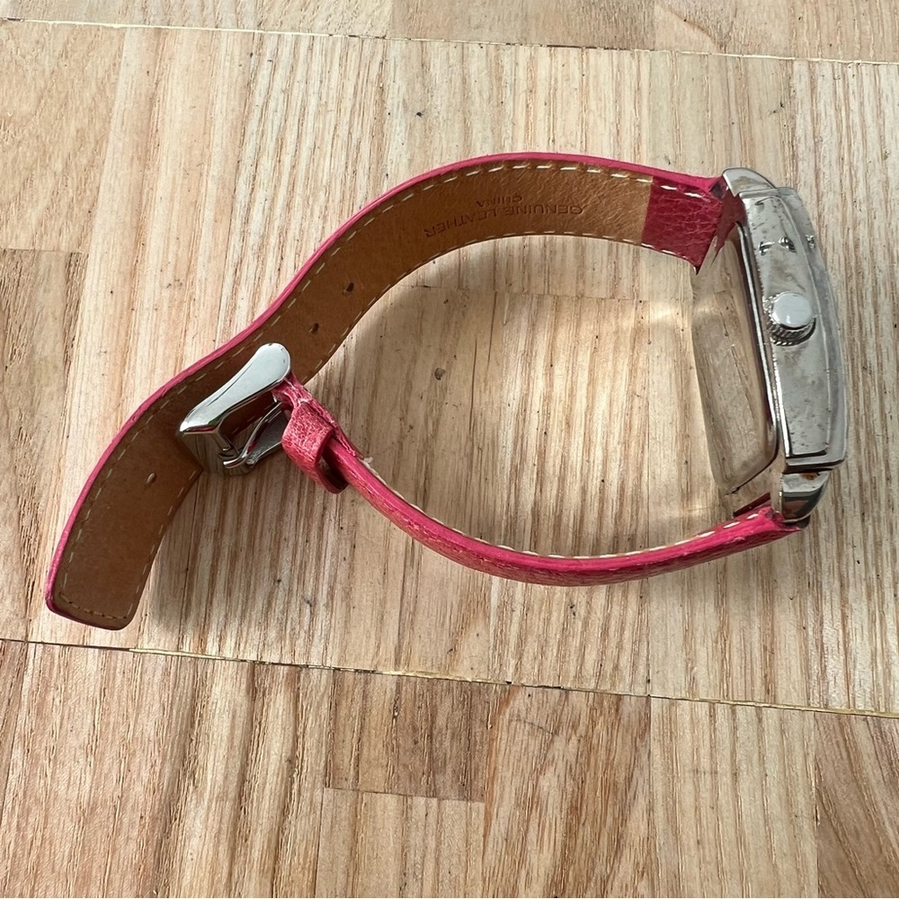 Marcel Drucker Ladies Rectangular Silver Tone Red… - image 5